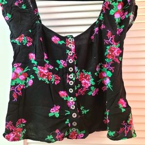 Free People cap sleeves top